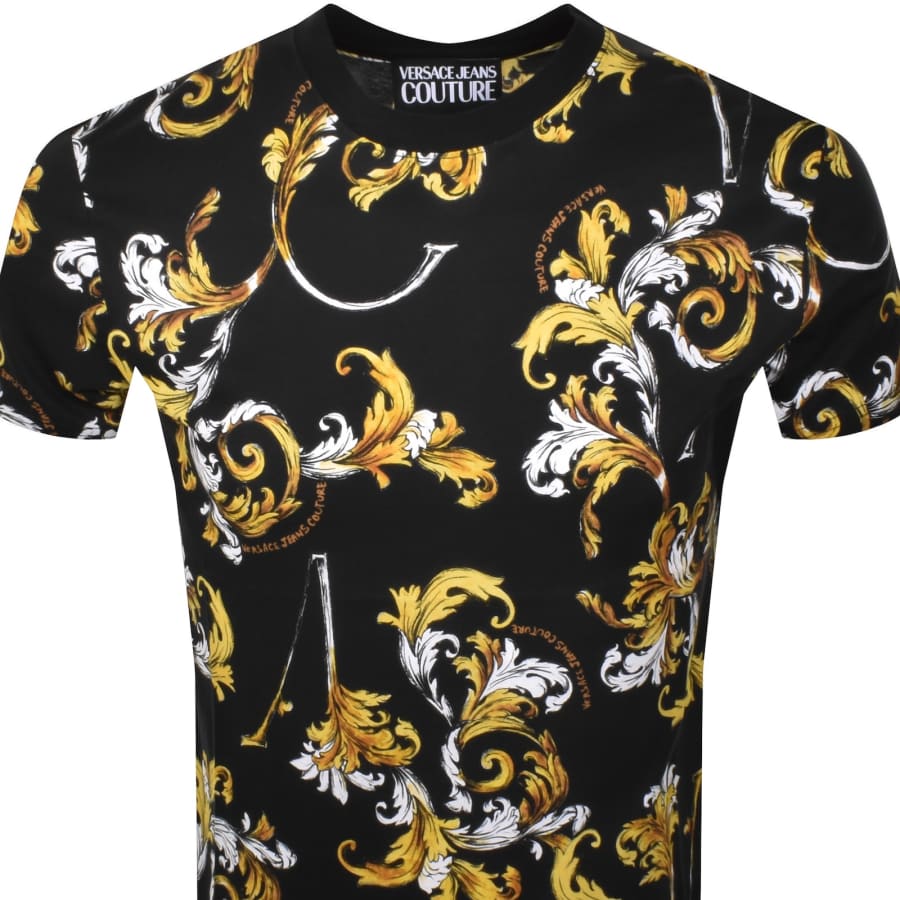 Versace Jeans Couture All Over Print T Shirt Black